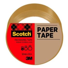Scotch Cinta de Embalaje de Papel - 50mm x 5m - Color Marron