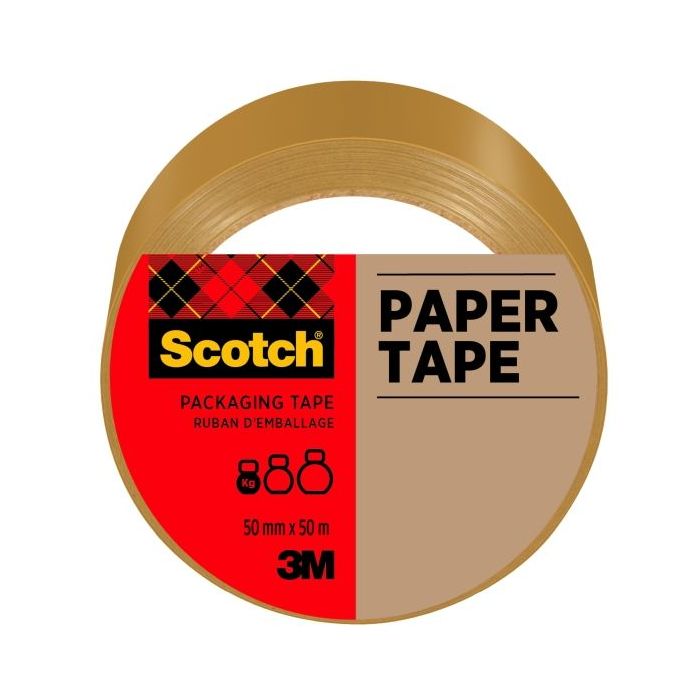 Scotch Cinta de Embalaje de Papel - 50mm x 5m - Color Marron