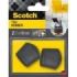 Scotch Pack de 2 Conteras de Goma - Diametro de 30mm - Color Negro