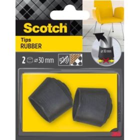 Scotch Pack de 2 Conteras de Goma - Diametro de 30mm - Color Negro