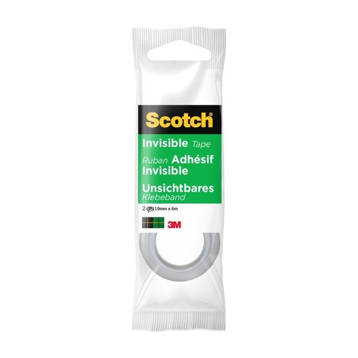 Scotch Magic Pack de 2 Cintas Adhesivas Invisible - 19mm x 6m - Color Transparente