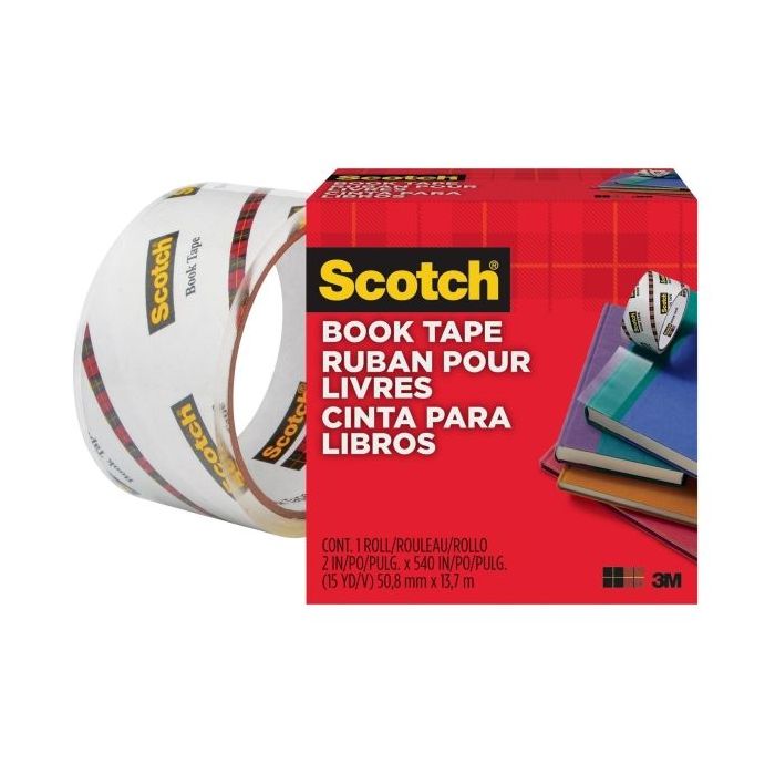 Scotch Cinta Adhesiva para Reparacion de Libros - 50.8mm x 13.7m - Color Transparente