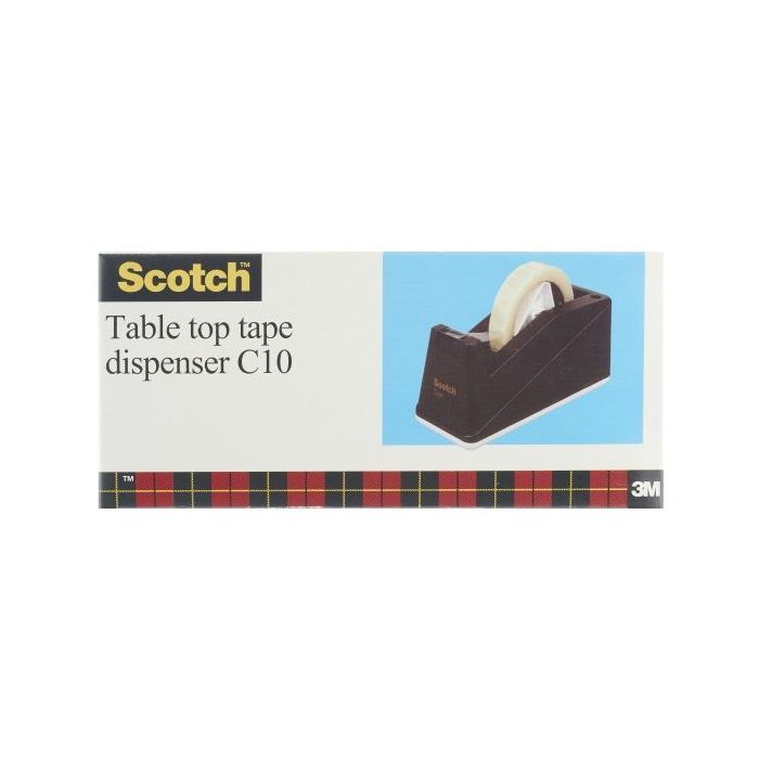 Scotch C10 Dispensador de Cinta Adhesiva - Base Antideslizante - Color Negro