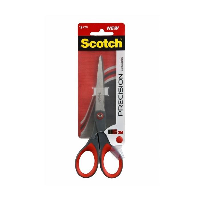 Scotch Tijeras de Precision - 18cm - Color Negro/Rojo
