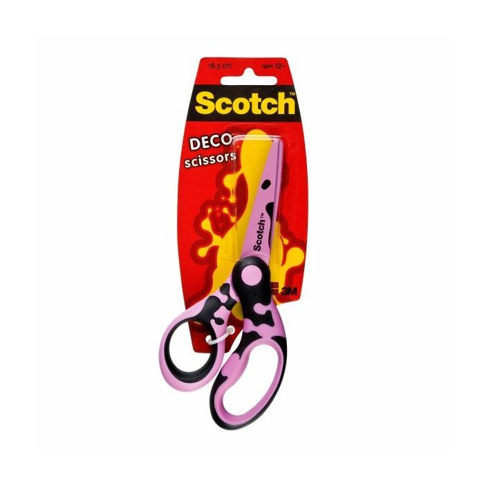 Scotch Deco Tijeras Infantiles 16.5cm - Acero Inoxidable - Punta Redondeada - Colores Surtidos Aleatorios