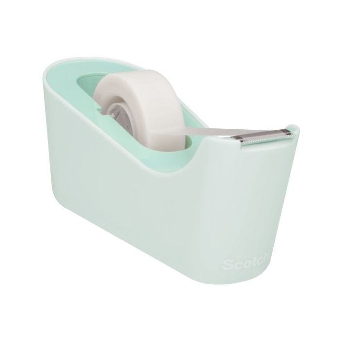 Scotch Dispensador de Cinta Adhesiva - para Cintas de hasta 19mm x 33m - Incluye Cinta Adhesiva - Color Menta