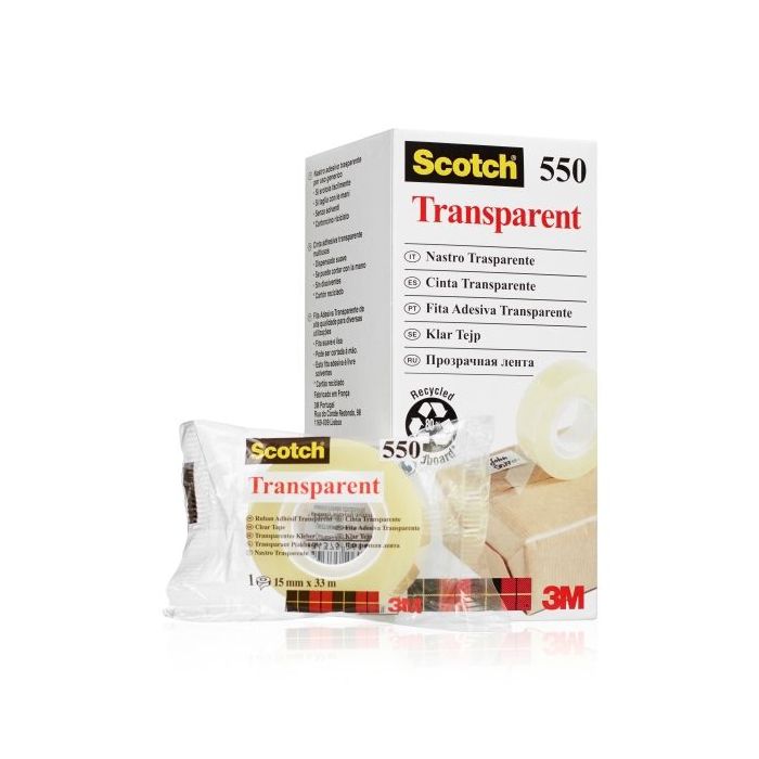 Scotch Pack de 10 Cintas Adhesivas - 15mm x 33m - Color Transparente