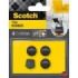 Scotch Pack de 4 Conteras de Goma - Diametro de 14mm - Color Negro