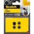 Scotch Pack de 4 Conteras de Goma - Diametro de 10mm - Color Negro