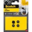 Scotch Pack de 4 Conteras de Goma - Diametro de 10mm - Color Negro