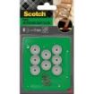 Scotch Pack de 8 Almohadillas Antideslizantes para Artornillar - Diametro 17mm - Uso en Exterior - Color Transparente