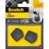 Scotch Pack de 2 Conteras de Goma - Diametro de 25mm - Color Negro
