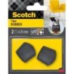 Scotch Pack de 2 Conteras de Goma - Diametro de 25mm - Color Negro