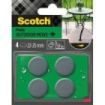 Scotch Pack de 4 Patines Deslizantes Adhesivos - Uso en Exterior - Diametro de 22-25mm - Color Gris