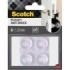 Scotch Pack de 4 Almohadillas Adhesivas Antichoque para Paredes - Diametro de 22mm - Color Transparente