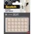 Scotch Topes Adhesivos para Muebles - Antichoque - Diametro de 8mm - Paquete de 24 - Color Blanco