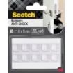Scotch Pack de 10 Topes Adhesivos para Paredes - Antichoque - 13x13mm - Color Transparente