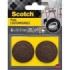 Scotch Pack de 4 Almohadillas Adhesivas Antideslizantes - Personalizables - Diametro de 19 a 37mm - Color Marron