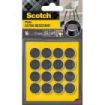 Scotch Pack de 16 Almohadillas de Fieltro Adhesivas - Ultra Resistentes - Diametro de 17mm - Color Blanco/Gris
