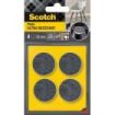 Scotch Pack de 4 Almohadillas de Fieltro Adhesivas - Ultra Resistentes - Diametro de 34mm - Color Blanco/Gris