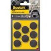 Scotch Pack de 8 Almohadillas de Fieltro Adhesivas - Ultra Resistentes - Diametro de 25mm - Color Blanco/Gris