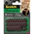 Scotch Pack de 24 Patines Deslizantes con Clavo - Diametro de 19mm - Uso en Exterior - Color Marron