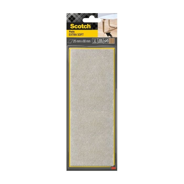 Scotch Almohadilla de Fieltro Adhesiva - Extra Suaves - 215  x 80mm - Color Beige