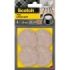Scotch Pack de 4 Almohadillas de Fieltro Adhesivas - Extra Suaves - Diametro de 50mm - Color Beige