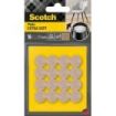 Scotch Pack de 16 Almohadillas de Fieltro - 17mm de Diametro - Extrasuaves - Color Beige