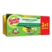 Scotch-Brite Classic Pack de 3 Estropajos de Cocina - Proteccion para los Dedos - Promocion 2 + 1 Gratis - Color Amarillo