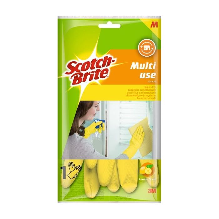 Scotch-Brite Guantes Multiuso - Medianos - 1 Par - Color Amarillo