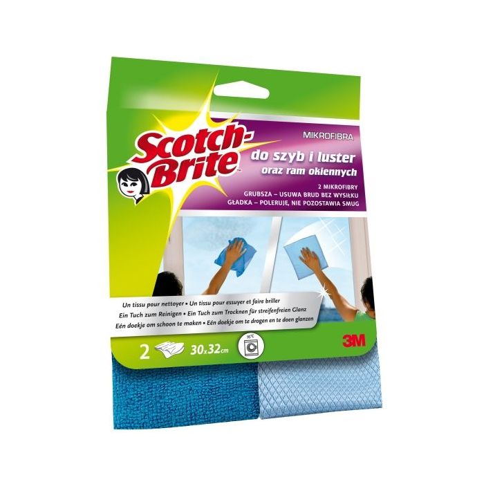 Scotch-Brite Bayeta de Microfibra para Cristales - Color Azul