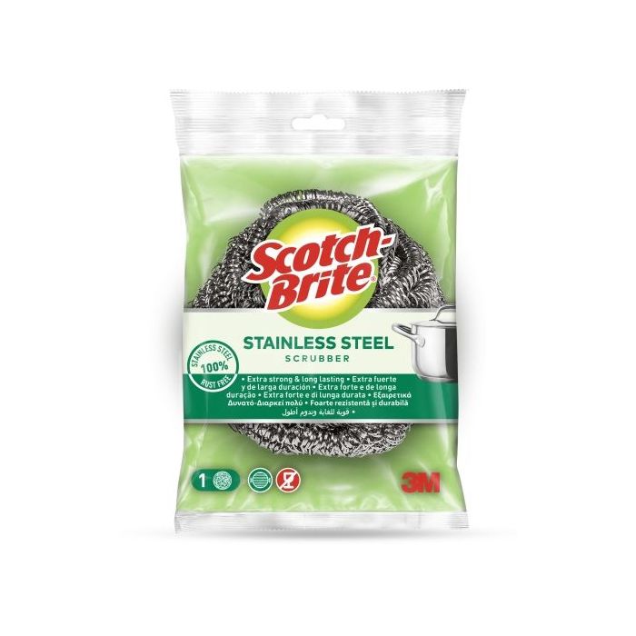 Scotch-Brite Estropajo de Acero Inoxidable - Color Gris Metalizado