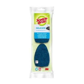 Scotch-Brite Recambios de Pack de 2 Estropajos con Mango - No Raya - Color Azul Oscuro