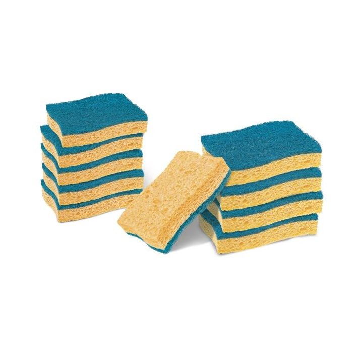 Scotch-Brite Pack de 10 Estropajos de Cocina - No Raya - Celulosa - Color Amarillo