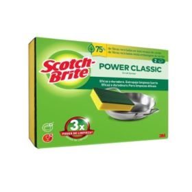 Scotch-Brite Classic Pack de 2 Estropajos de Cocina - Color Amarillo