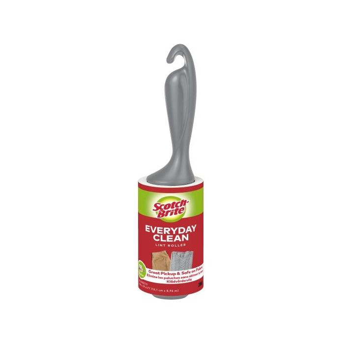 Scotch-Brite Pack de 4 Rodillos Quitapelusas Adhesivo - 56 Hojas por Rodillo - Color Negro