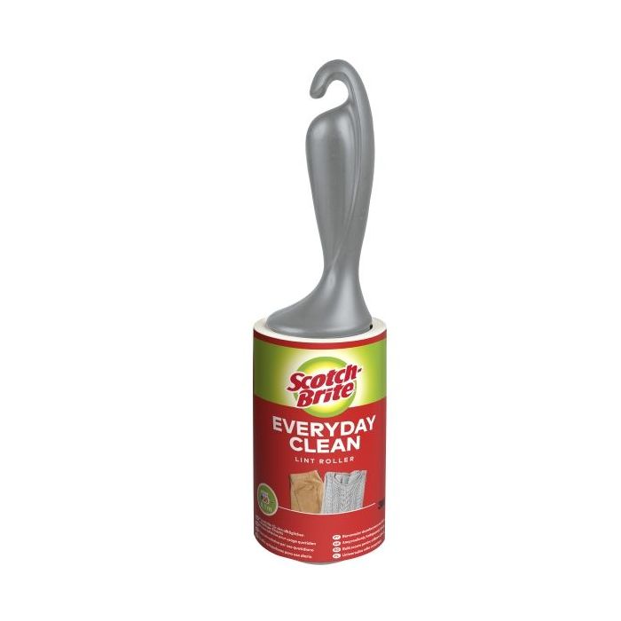 Scotch-Brite Everyday Clean Rodillo Quitapelusas Adhesivo - 56 Hojas - Color Negro