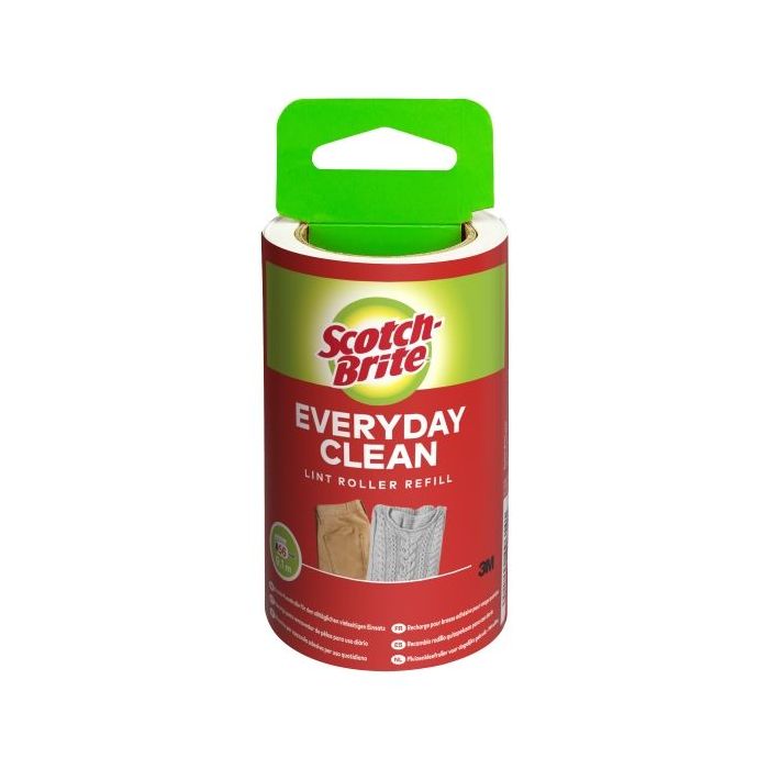 Scotch-Brite Everyday Clean Recambio para Rodillo Quitapelusas Adhesivo - 56 Hojas - Color Blanco