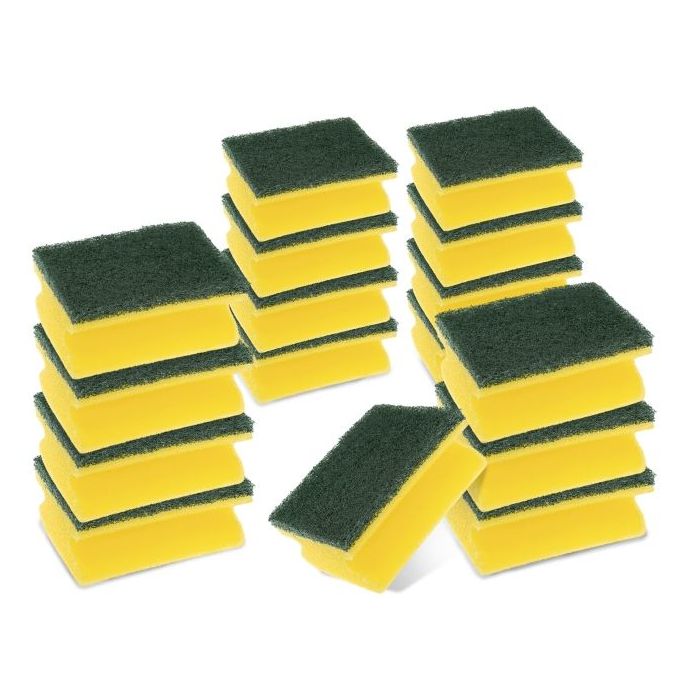 Scotch-Brite Classic Pack de 16 Estropajos de Cocina - Proteccion para los Dedos - Color Amarillo