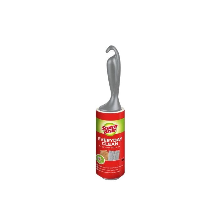 Scotch-Brite Everyday Clean Rodillo Quitapelusas Adhesivo - 30 Hojas - Color Gris