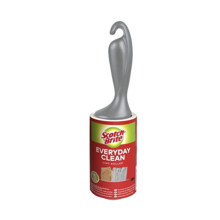 Scotch-Brite Everyday Clean Rodillo Quitapelusas Adhesivo - 30 Hojas - Color Negro