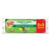 Scotch-Brite Classic Pack de 8 Estropajos de Cocina - Proteccion para los Dedos - Promocion 5 + 3 Gratis - Color Amarillo