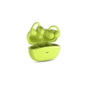SPC Boost Clip Auriculares Inalambricos True Wireless - Diseño Open Ear - Cancelacion de Ruido - Control Tactil - Google Fast Pair - Color Verde Lima