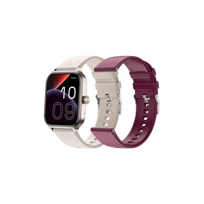 SPC Smartee Duo 3 Reloj Smartwatch Pantalla Amoled 1.93" - Mas de 100 Modos Deportivos - Monitoreo de Salud - Resistencia IP68 - 7 Dias de Autonomia - Incluye 2 Correas - Color Blanco