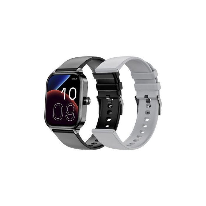 SPC Smartee Duo 3 Reloj Smartwatch Pantalla Amoled 1.93" - Mas de 100 Modos Deportivos - Monitoreo de Salud - Resistencia IP68 - 7 Dias de Autonomia - Incluye 2 Correas - Color Negro