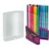 Stabilo Premium Pen 68 Estuche con 20 Rotuladores - Punta de Fibra - Trazo de 1mm aprox. - Alto Brillo y Luminosidad de Color - Colores Surtidos