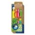 Staedtler Noris Junior Pack de 4 Lapices de Colores Extragruesos + Sacapuntas - 3 en 1, Lapiz, Cera y Acuarelable - Colores Surtidos