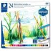 Staedtler 14610C Caja Metalica con 24 Lapices de Colores Acuarelables - Resistentes a la Rotura - Colores Surtidos