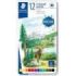 Staedtler 146C Caja Metalica con 12 Lapices de Colores - Mina Suave - Colores Surtidos
